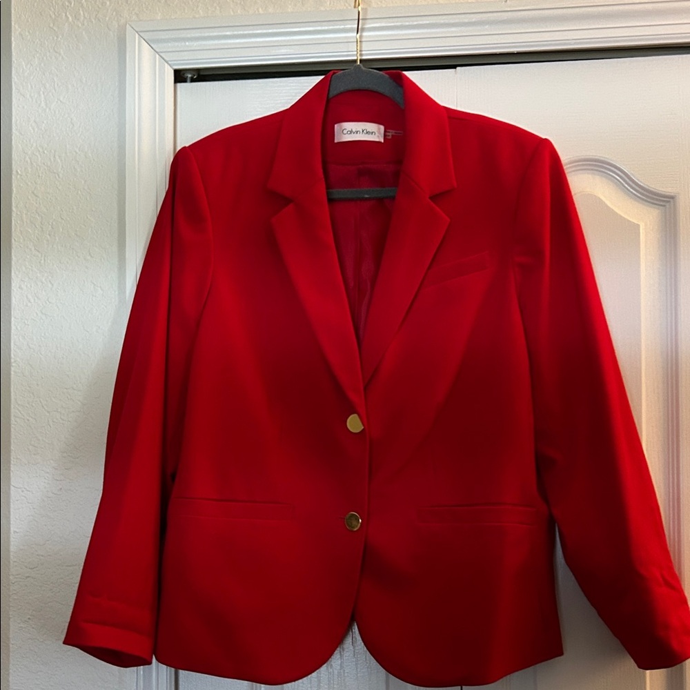 Calvin Klein Vibrant Red Women's Blazer